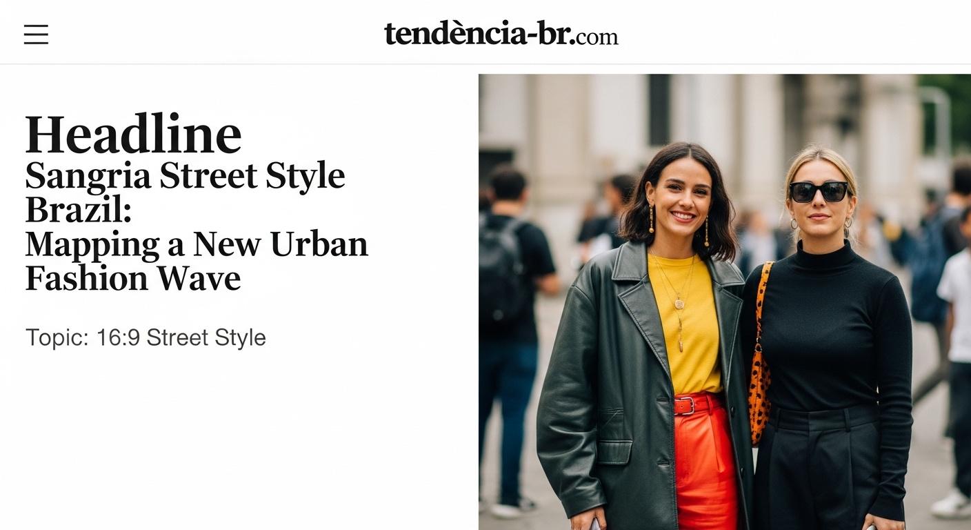 Brazilian street style scene with sangria-inspired outfits in an urban setting