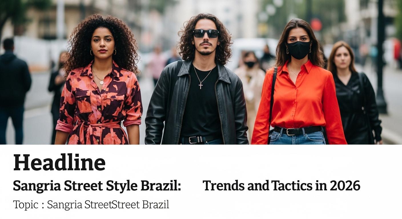 Street style scene in Brazil with sangria-inspired outfits on city street