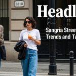Street style scene in Brazil with sangria-inspired outfits on city street
