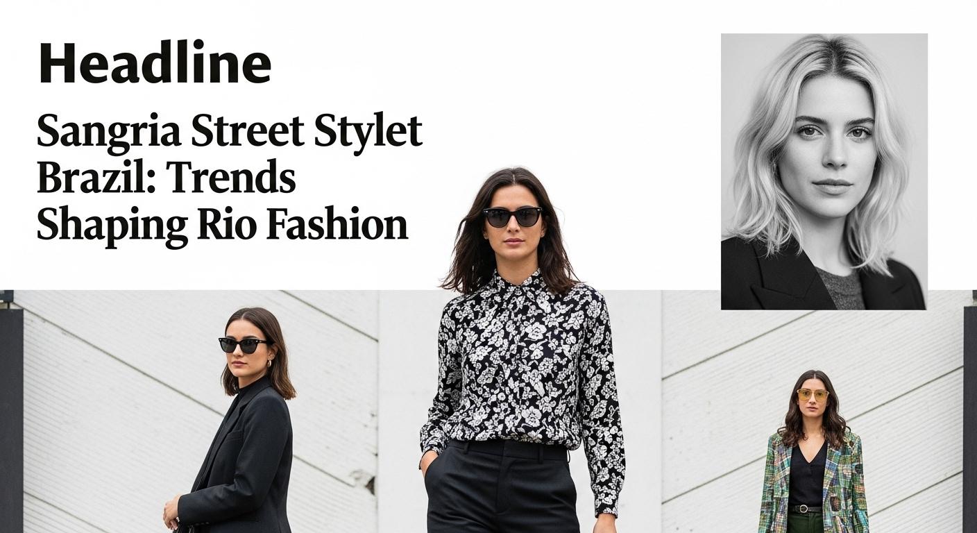 Brazilian street style models in sangria-toned outfits posing on an urban city street with vibrant textures.