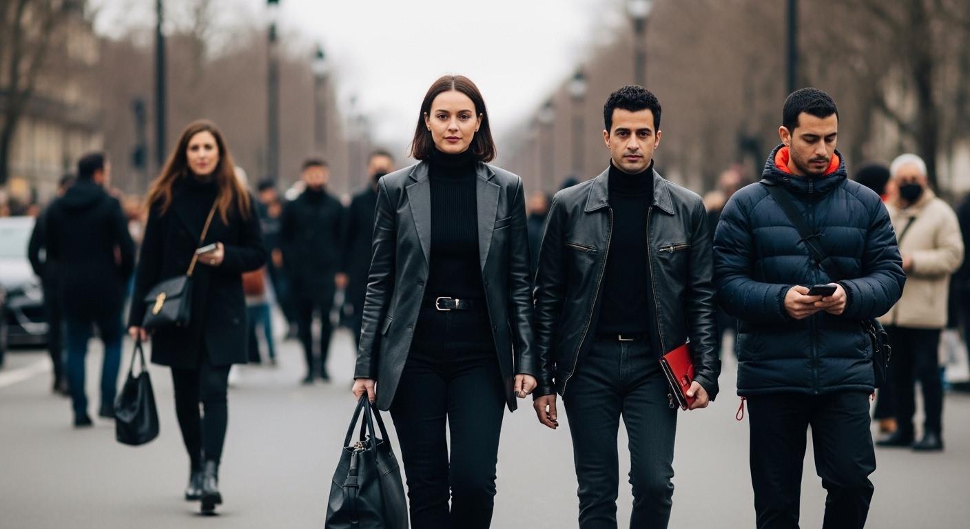 Street style photographers capture Paris Fashion Week looks that blend Paris runways with Brazilian streetwear influence