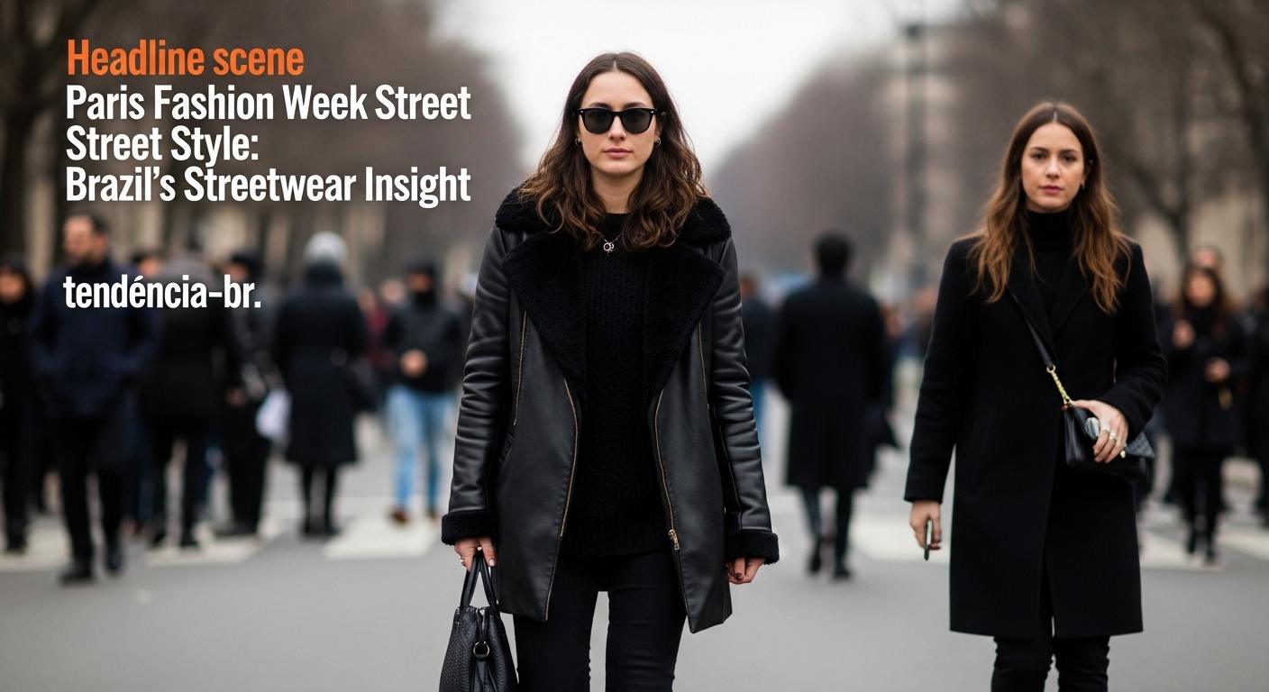 Street style photographers capture Paris Fashion Week looks that blend Paris runways with Brazilian streetwear influence