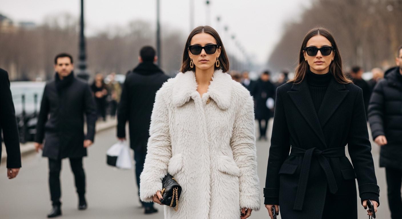Paris Fashion Week street style scene viewed by a Brazilian audience