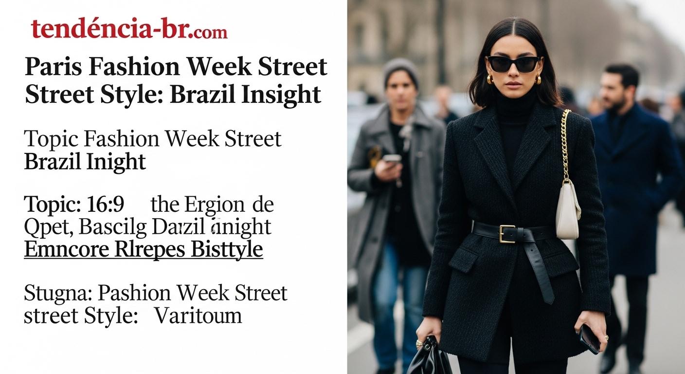 Paris Fashion Week Street Street Style scene with tailored silhouettes and bold outerwear along a city street.