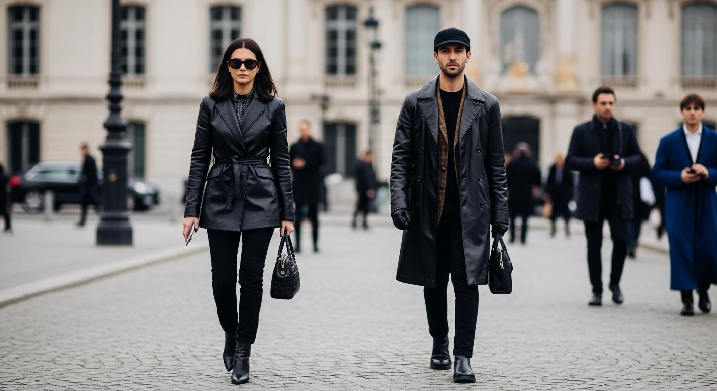 Paris Fashion Week Street Style collage with tailored pieces and vibrant accessories on the urban street