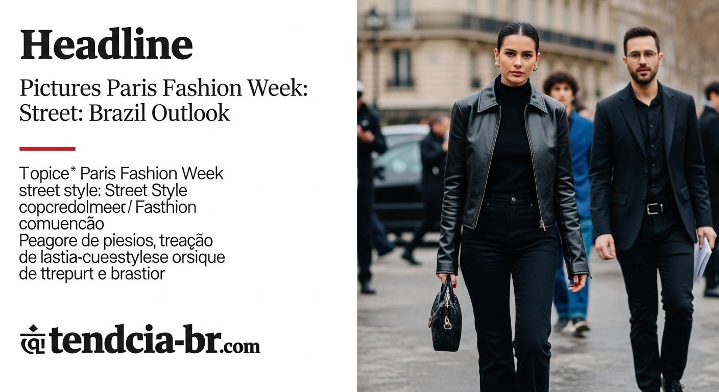 Street style montage from Paris Fashion Week with diverse outfits and bold textures.